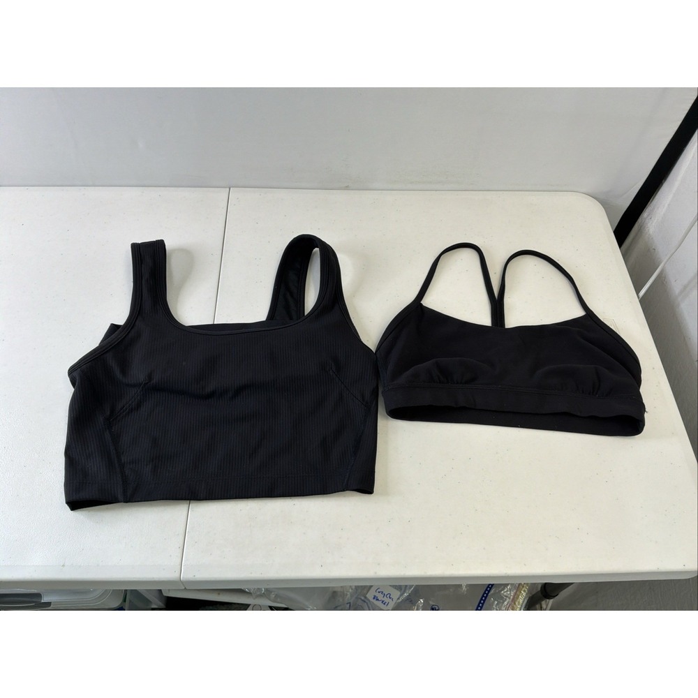 2 Lululemon Women's Sports Bras - in Size 8 No Pads. Black